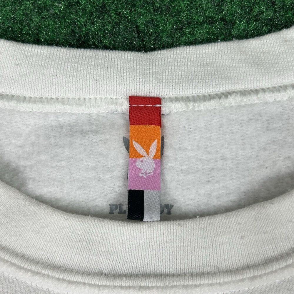 Playboy Tokyo Club Happy Hour Crewneck Sweatshirt White Pullover‎ Mens 2XL XXL - Picture 7 of 9